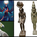 Imagens referentes a Khonsu o deus da Lua.
